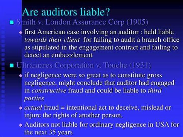 Are auditors liable?