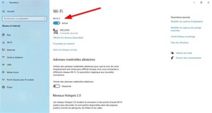 Comment reactiver carte wifi ?