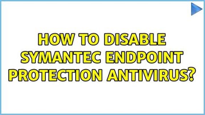 How do I disable Symantec AntiVirus?