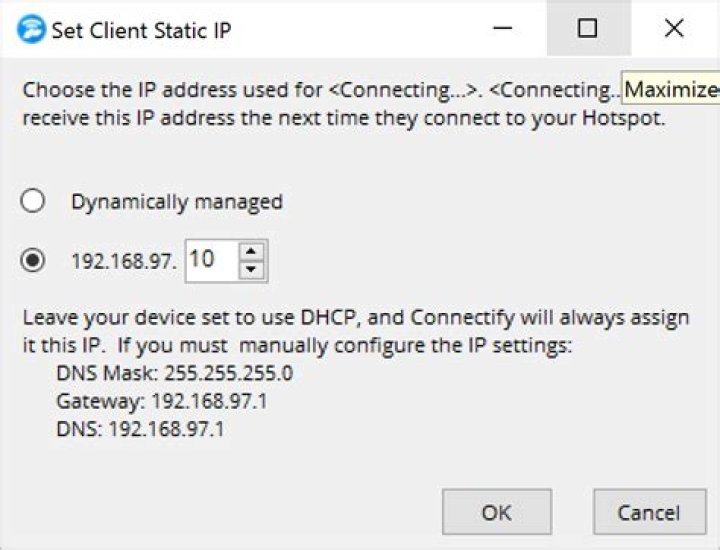 How do I fix connectify error configuring hotspot?