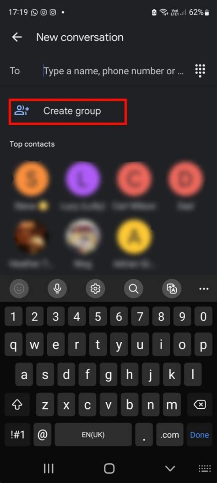 How do I send a group text without showing all recipients Android?