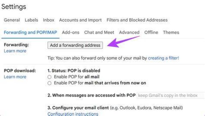 How do I setup a forwarding address in Office 365?