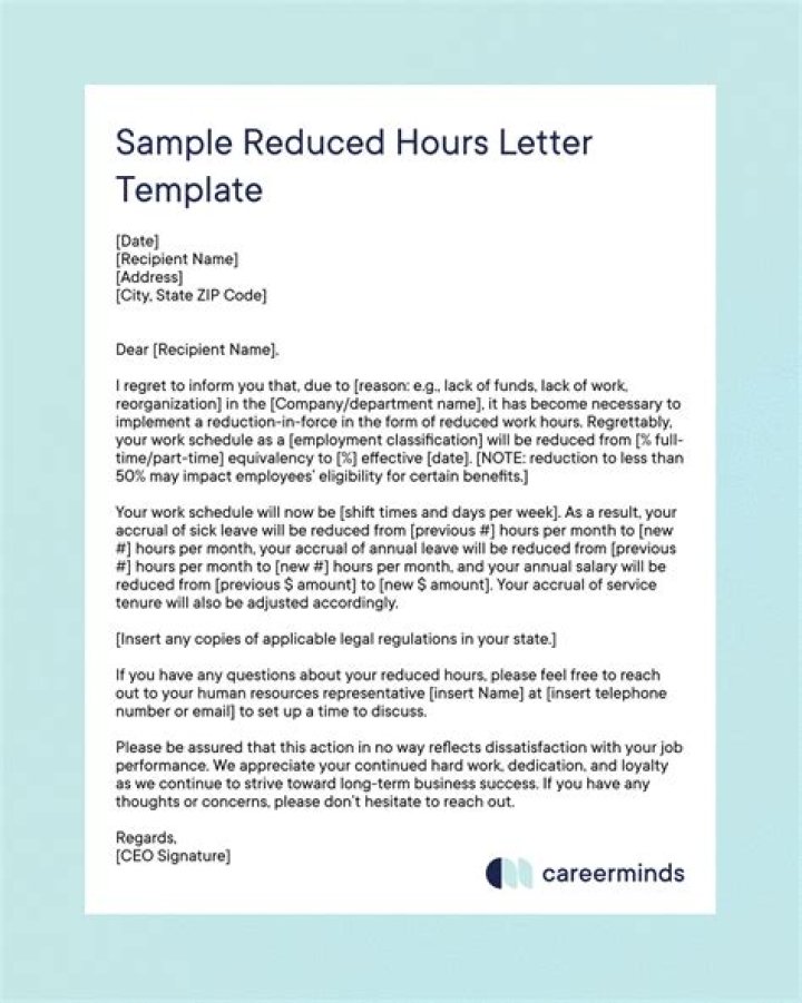 How do I write a letter to increase my hours at work?