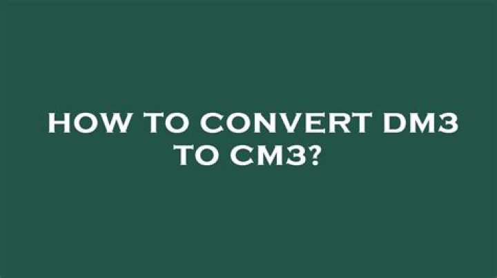 How do you convert dm3 to dm?