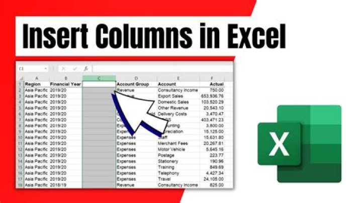 How do you create columns in Excel 2007?