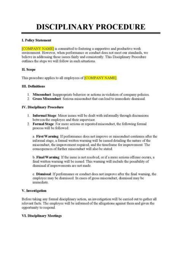 How do you write up a disciplinary?