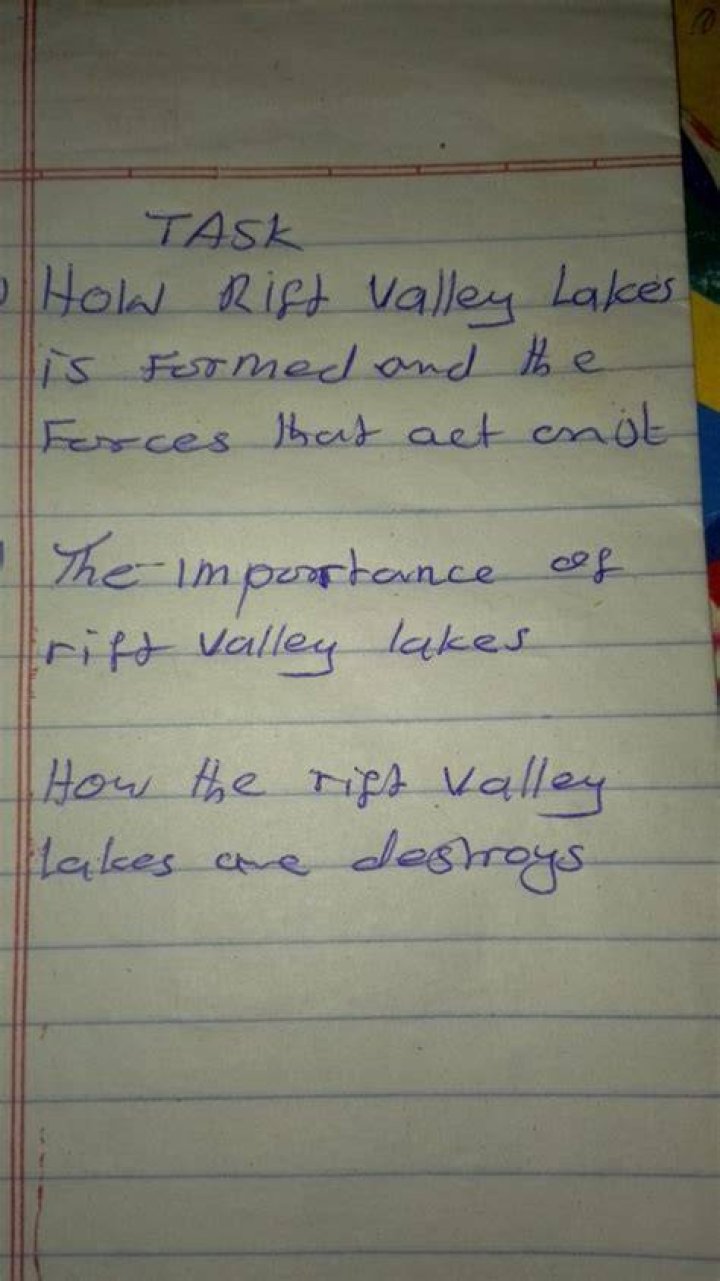 How Rift Valley lakes are formed?