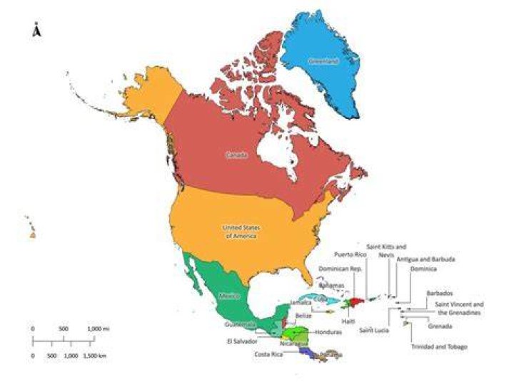 Is North America cold or hot?
