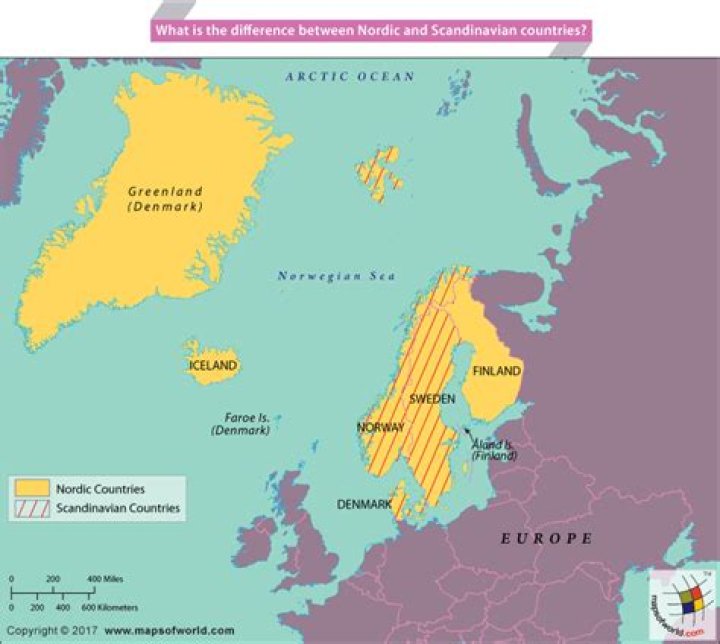 What countries do the term Scandinavian refer to?