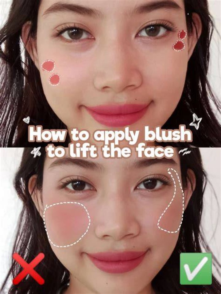 What does blush do to the face?