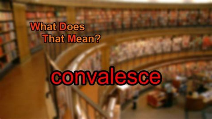 What does convalesce mean?