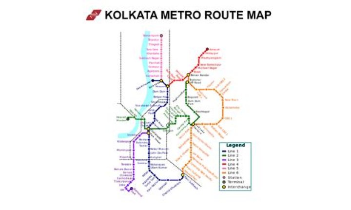 What is the distance between Howrah to Kolkata?